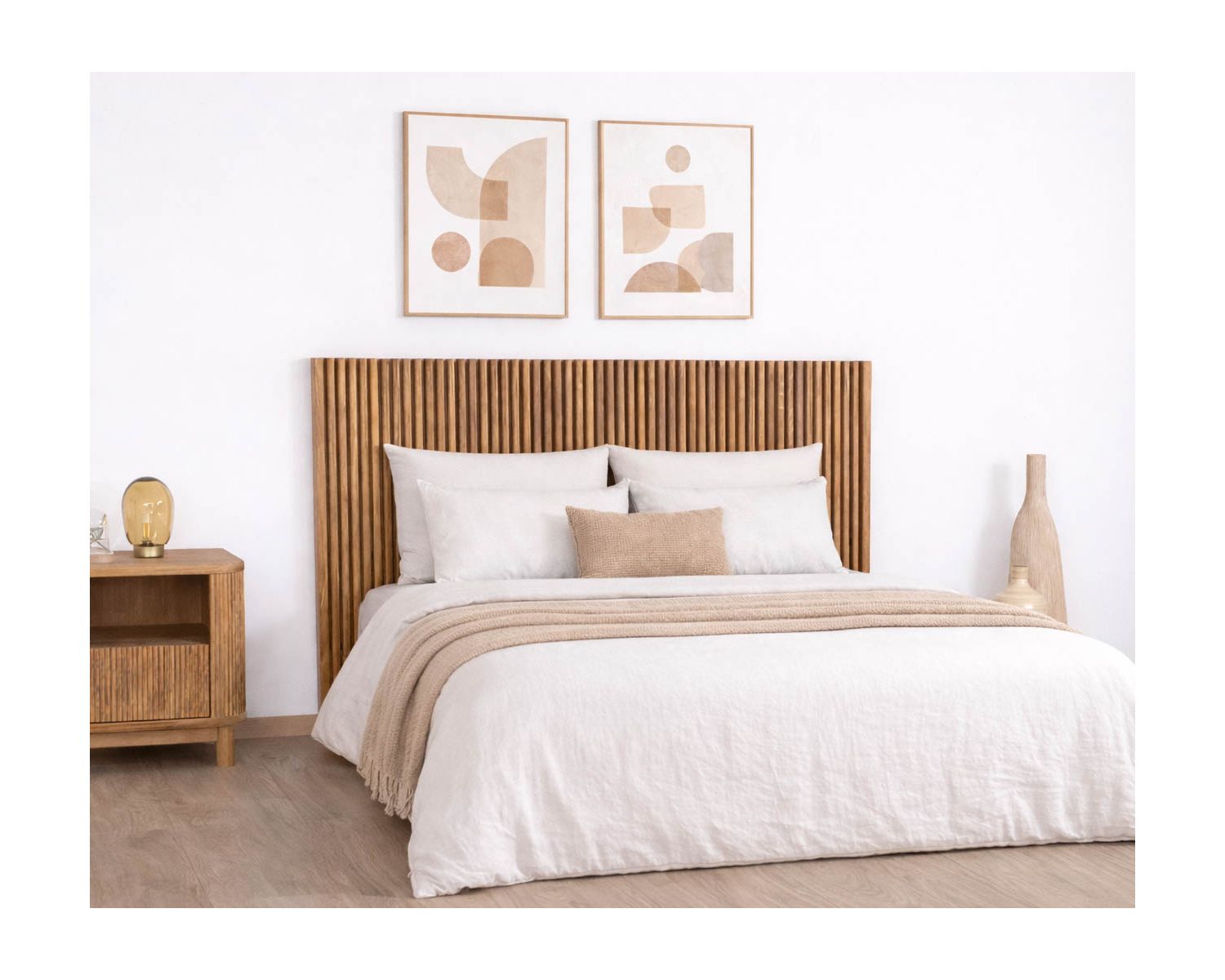 Tête de lit en chêne huilé style Newtro “Winton” 160 cm