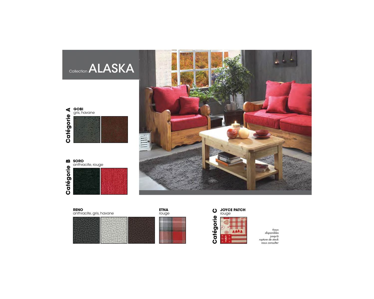 Canapé gigogne déhoussable avec revêtement au choix "Alaska"