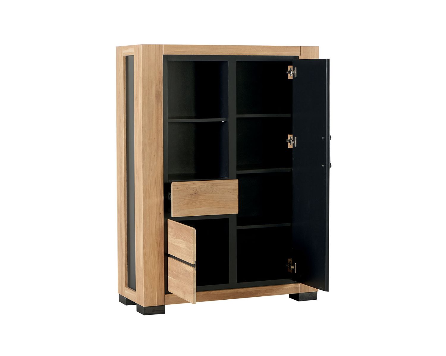 Argentier contemporain en chêne 114 cm de large "Cleveland"