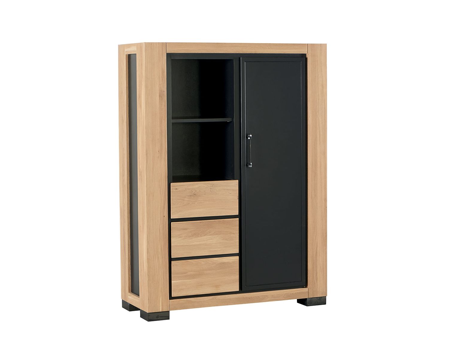 Argentier contemporain en chêne 114 cm de large "Cleveland"