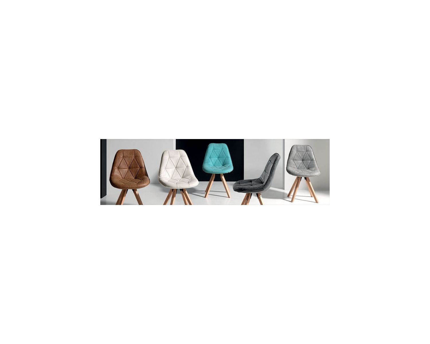 Lot de 2 chaises scandinaves grises "Chaise Casita-Yate"