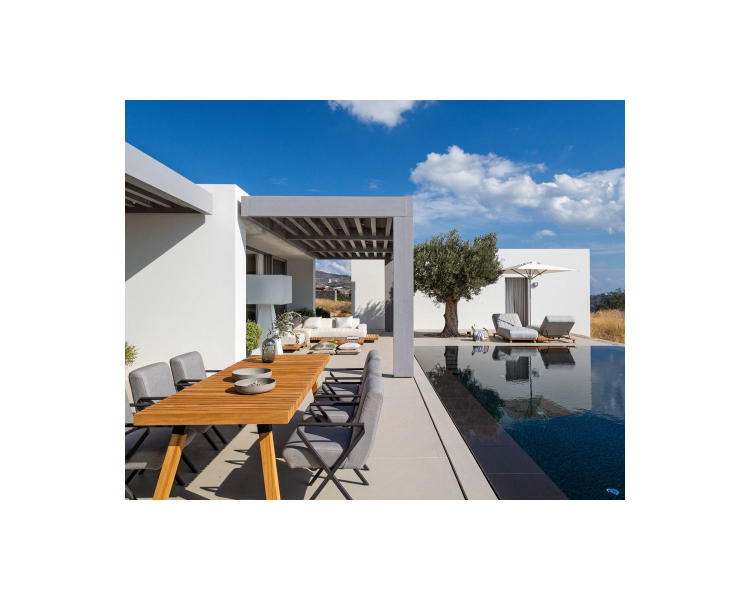 Grande table outdoor en teck massif 240 cm "Lombok"