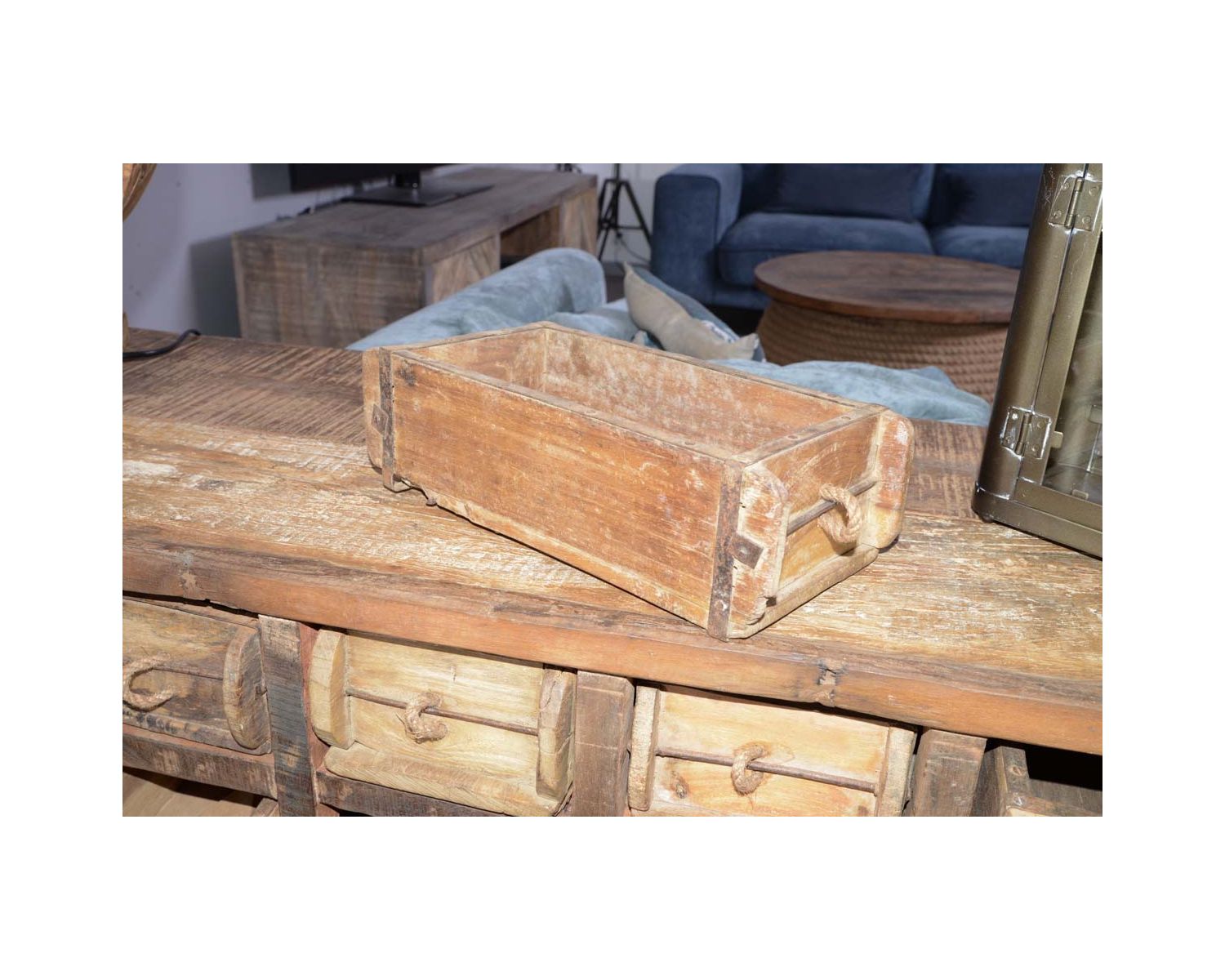 Commode d'apothicaire en bois recyclé 150 cm collection "Népalaise"