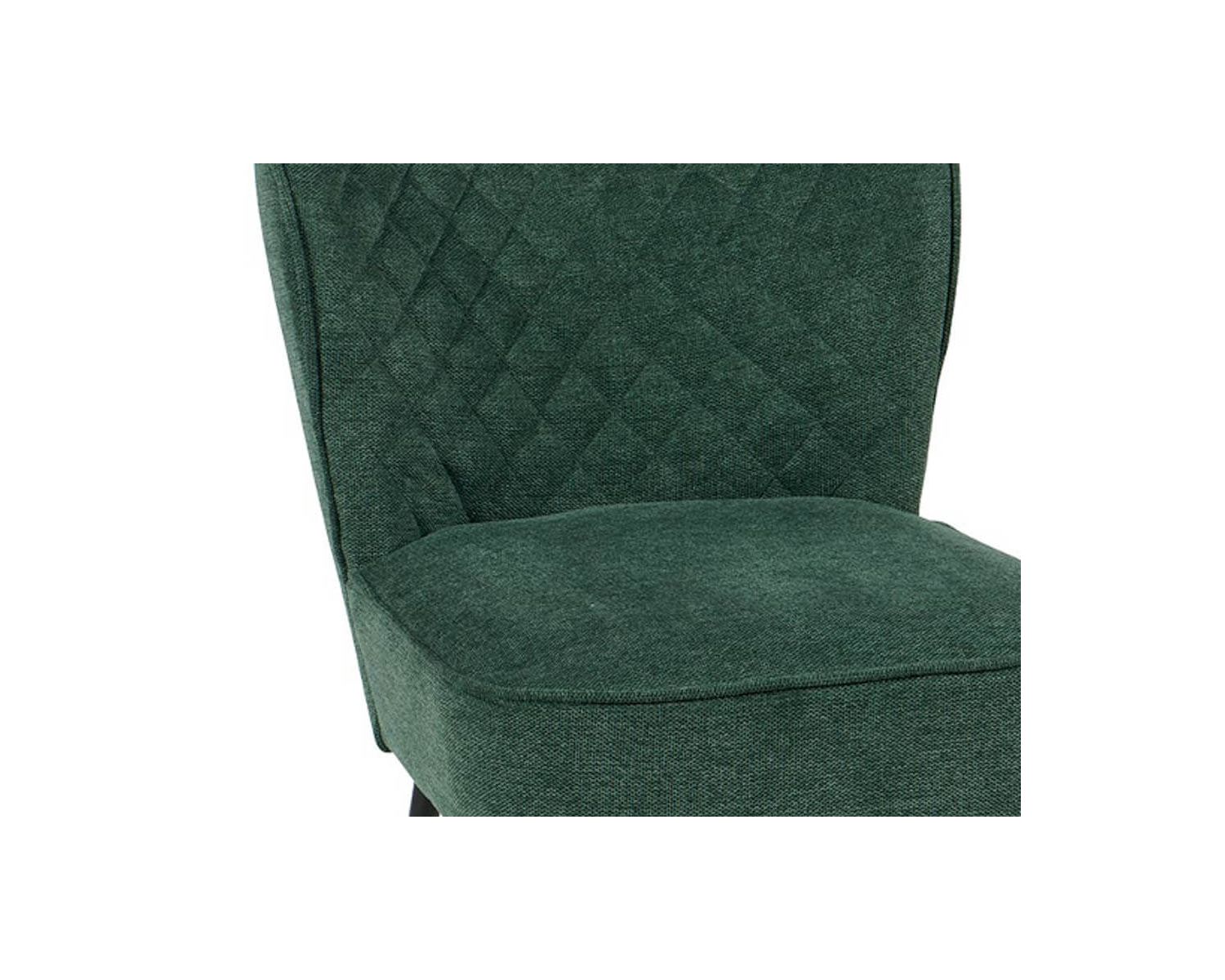 Lot de 2 fauteuils verts et noirs esprit vintage en tissu "Deka"