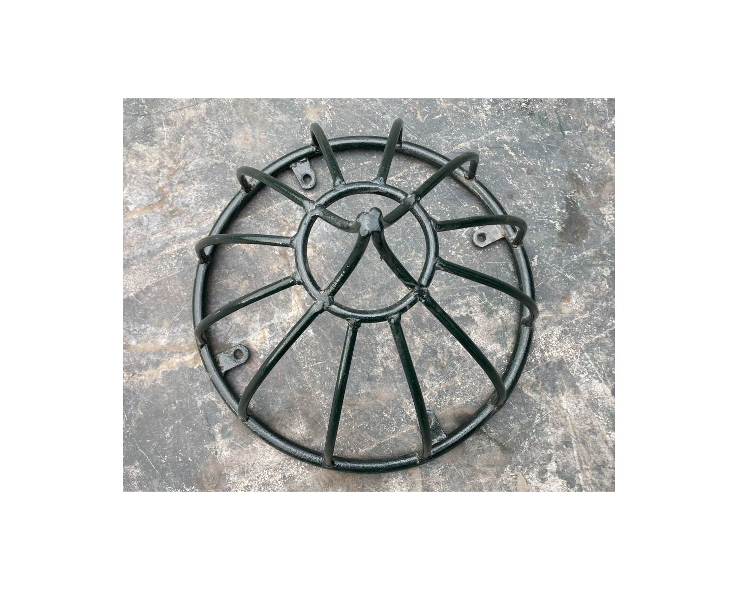 Grande gloriette de jardin aspect vieilli "Rosy" diamètre 3m35