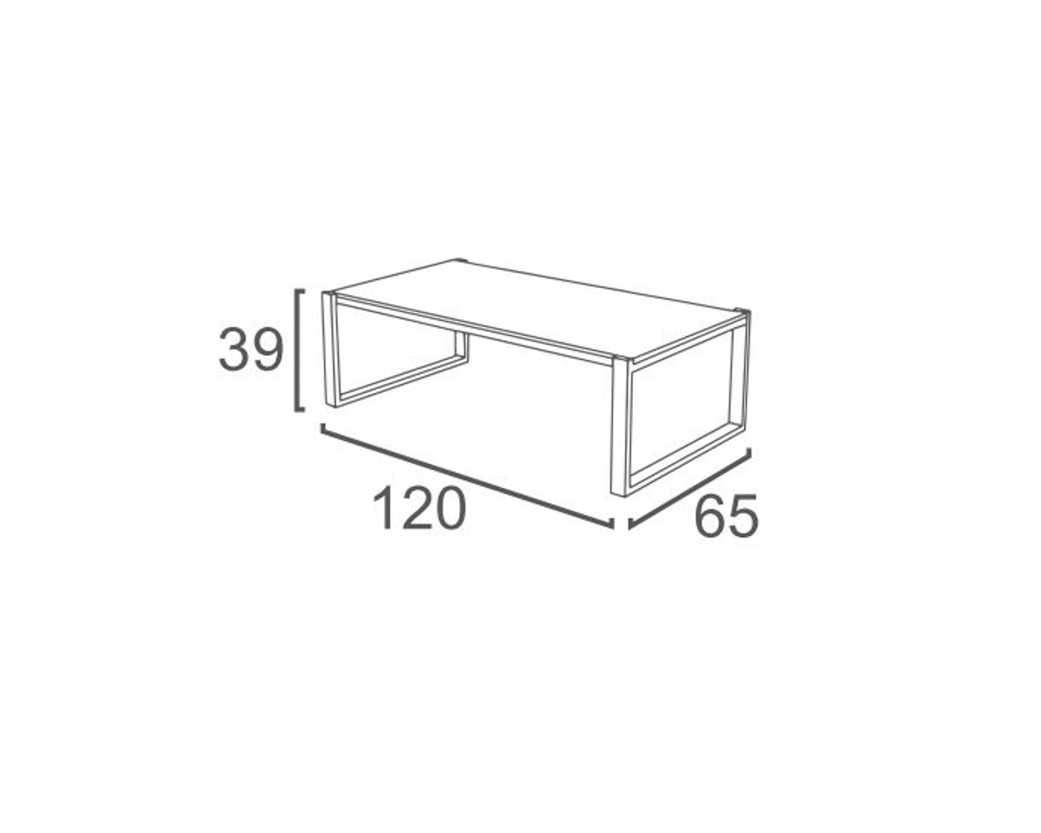 Table basse outdoor en céramique et aluminium "Bantayan Island"