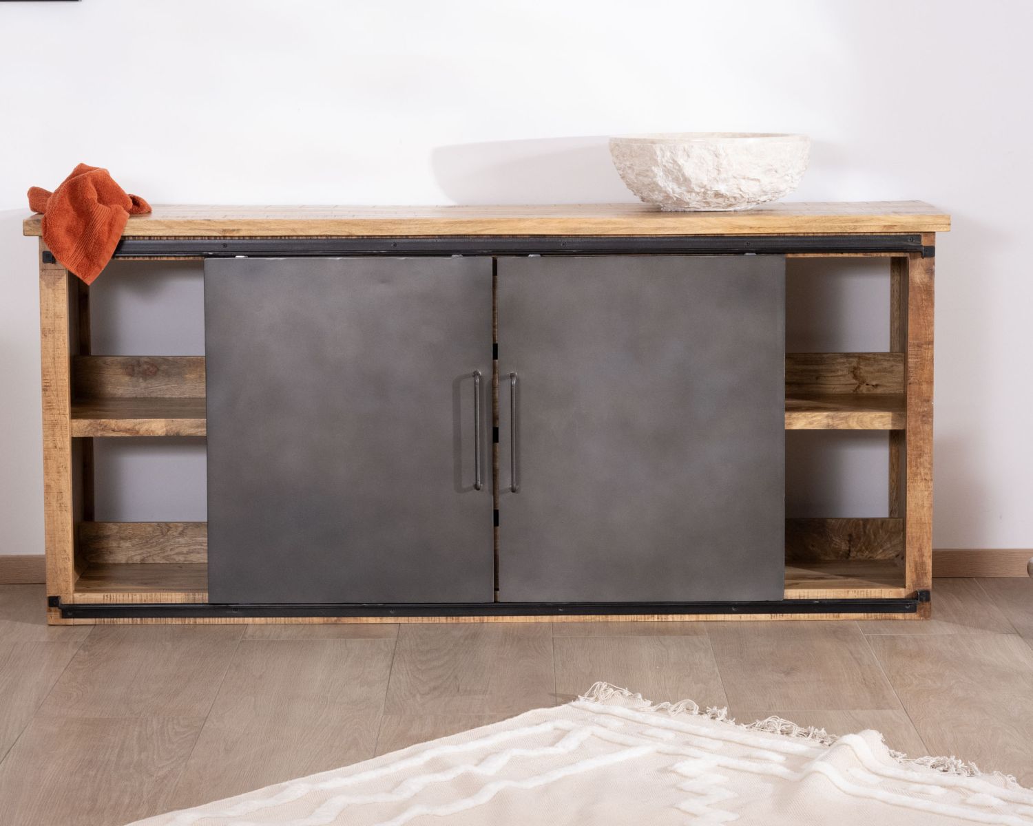 Meuble de salle de bain "Caractère" 180 cm 2 vasques