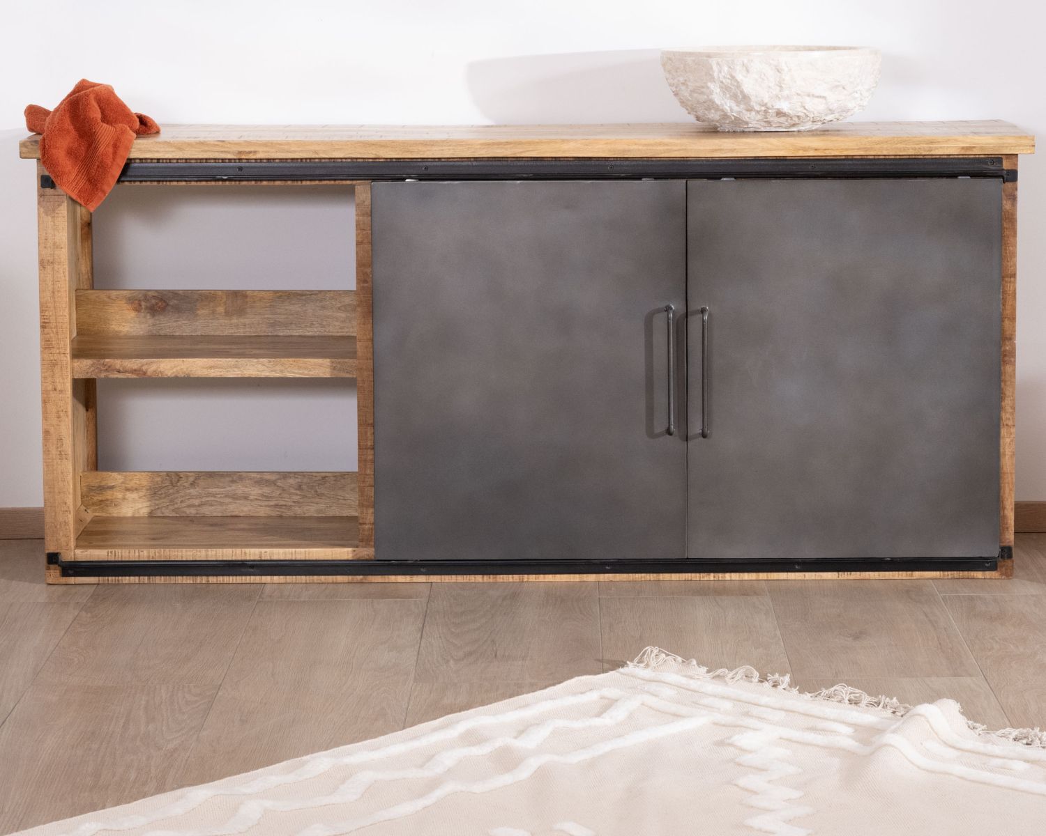 Meuble de salle de bain "Caractère" 180 cm 2 vasques