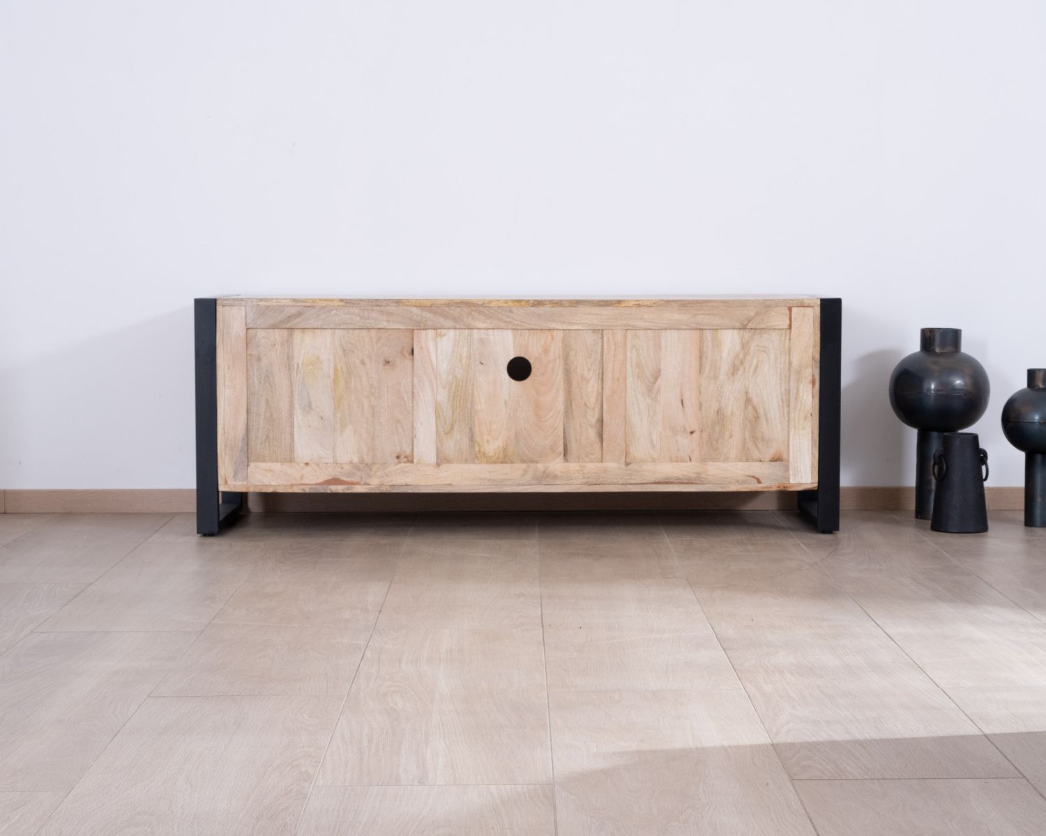 Meuble télé industriel métal et bois 150 cm "Andy"