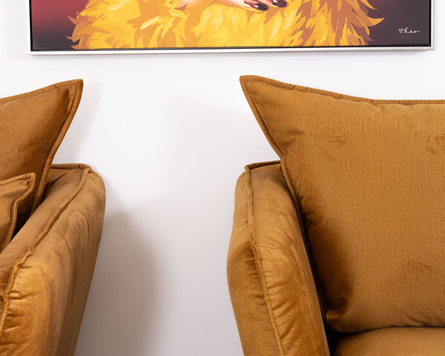 Fauteuil vintage ocre en tissu et métal ultra confort "Hasting"