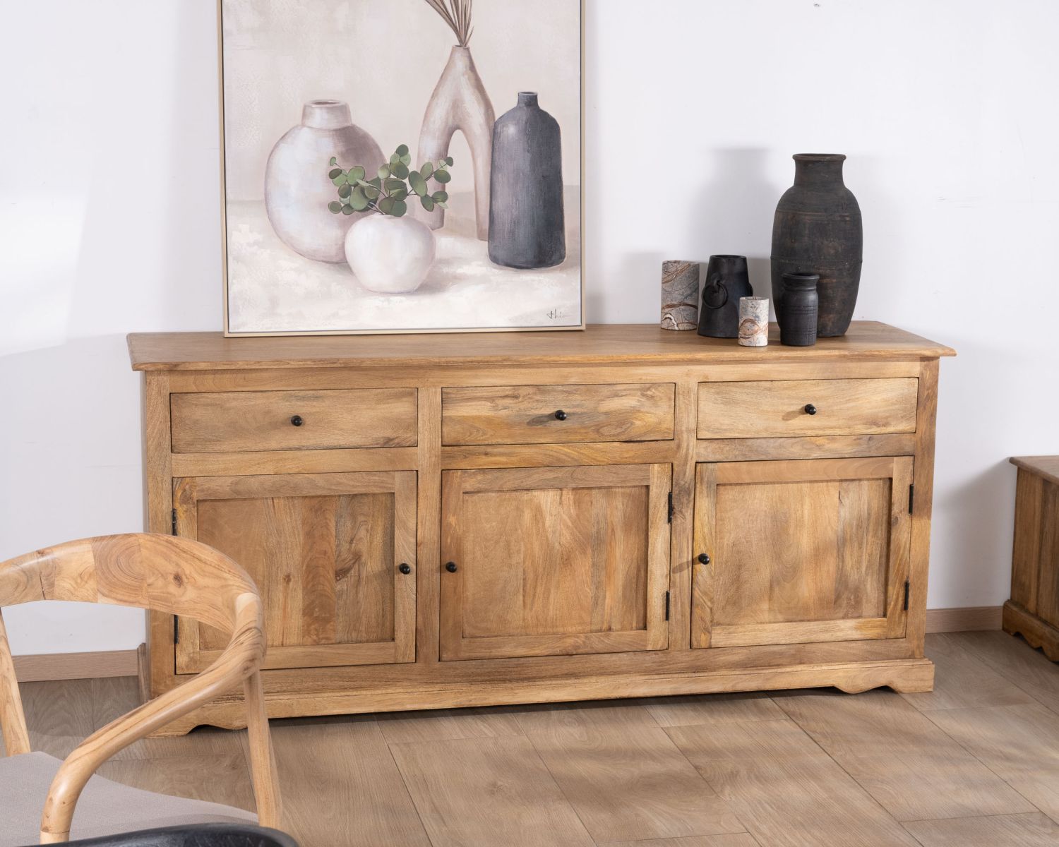 Buffet esprit maison de campagne "Sarah" 180 cm en manguier