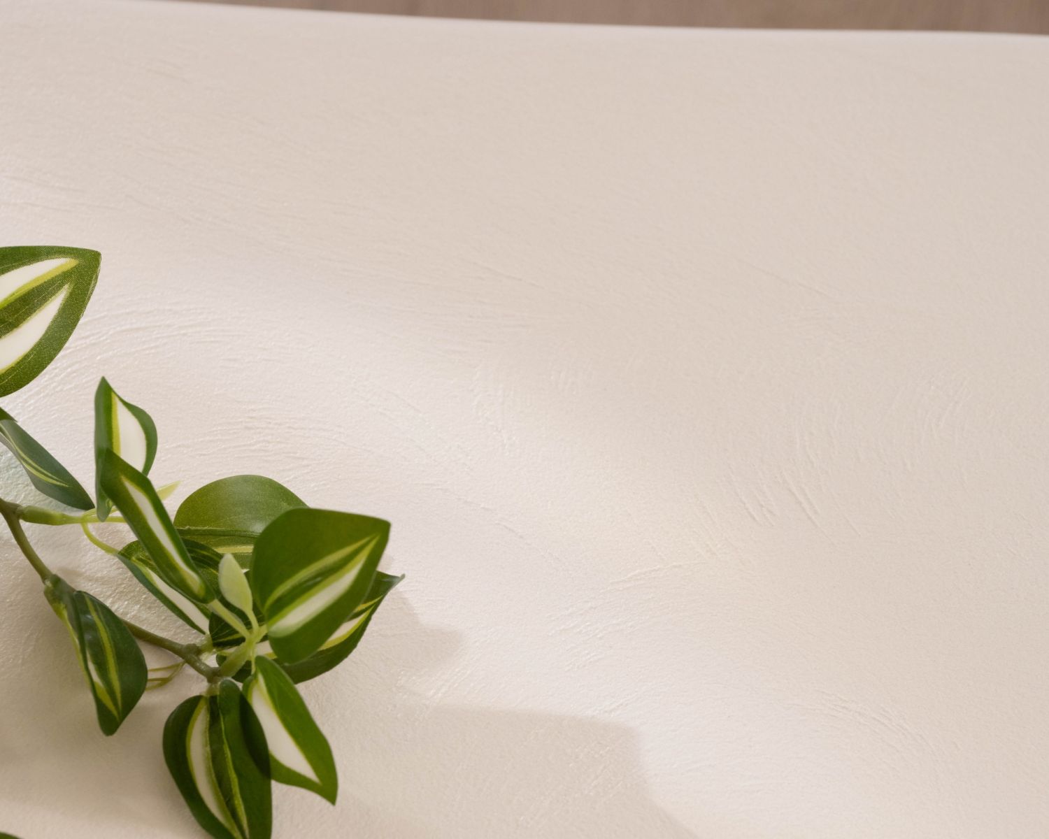 Table basse forme organique en micro-ciment teinté crème "Naura"