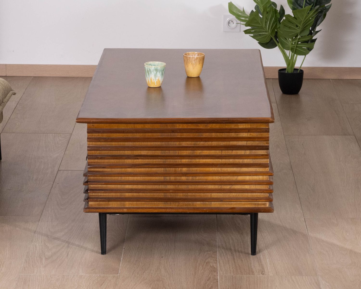 Table de salon style rétro en teck et manguier "Sheffield"