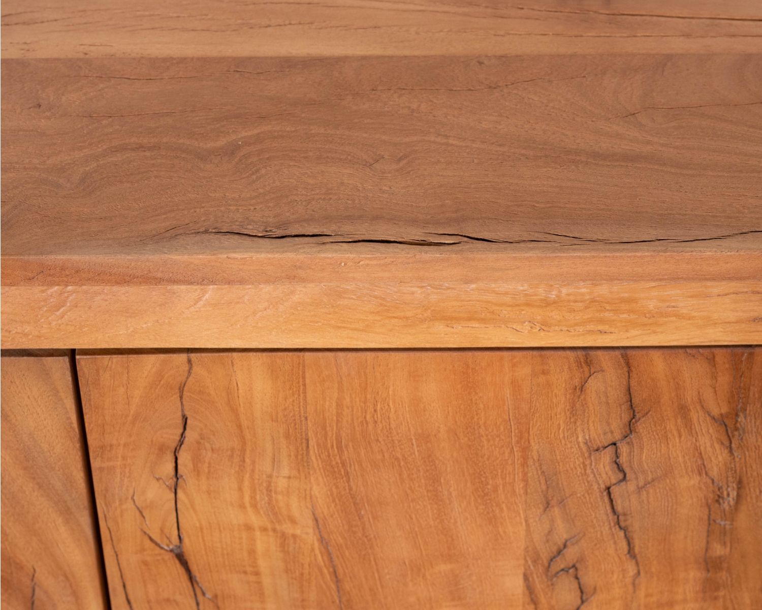 Buffet bas 4 portes 180 cm en bois recyclé "Mokal" esprit maison de campagne
