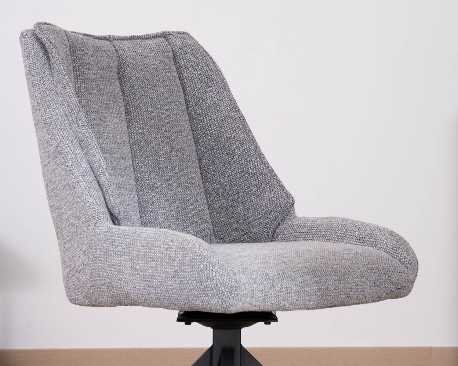 Lot de 2 chaises de repas pivotantes en tissu gris "Webber"