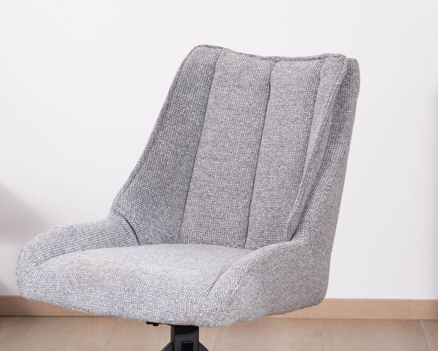 Lot de 2 chaises de repas pivotantes en tissu gris "Webber"