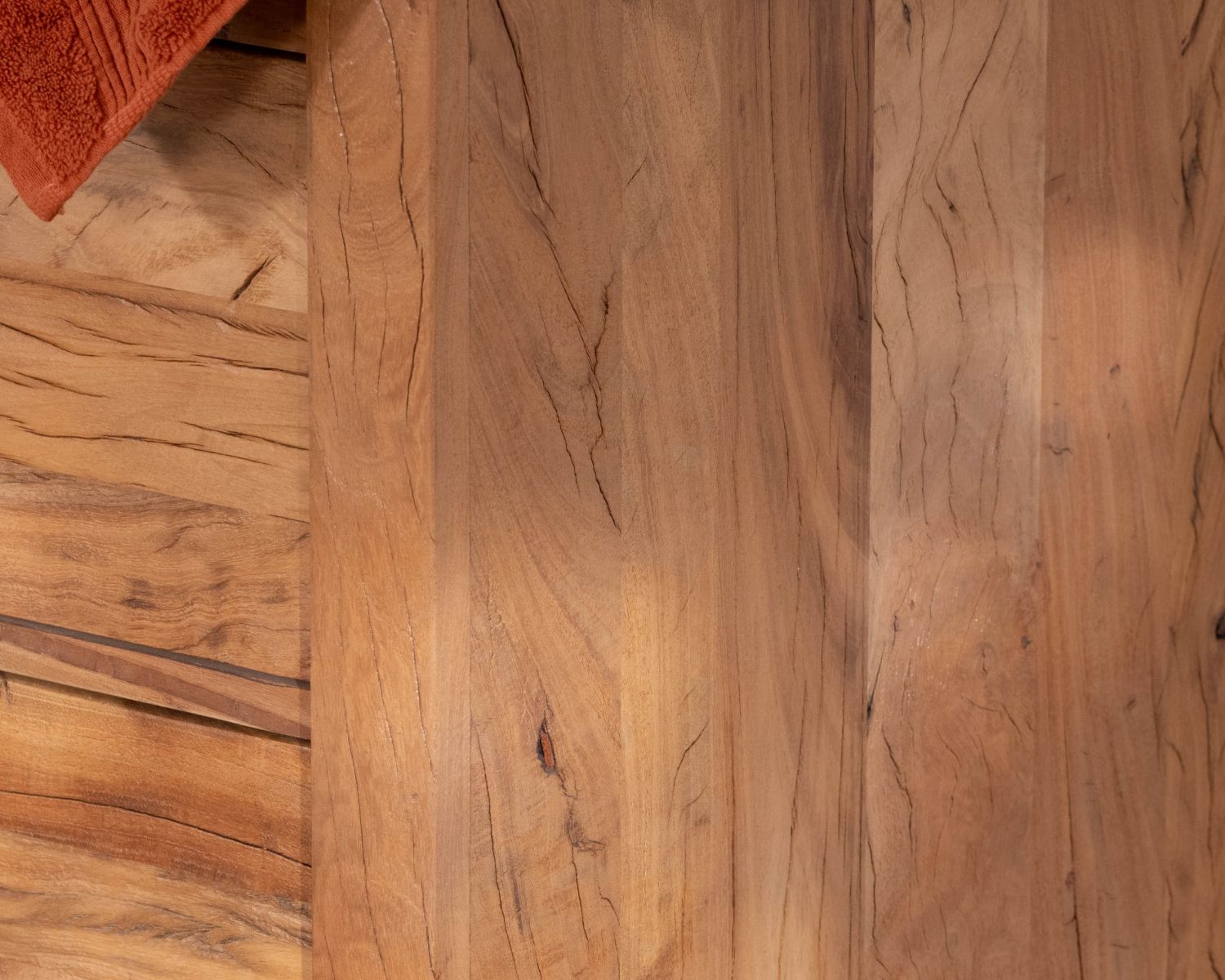 Meuble sous vasque 120 cm en bois recyclé "Mokal" esprit maison de campagne
