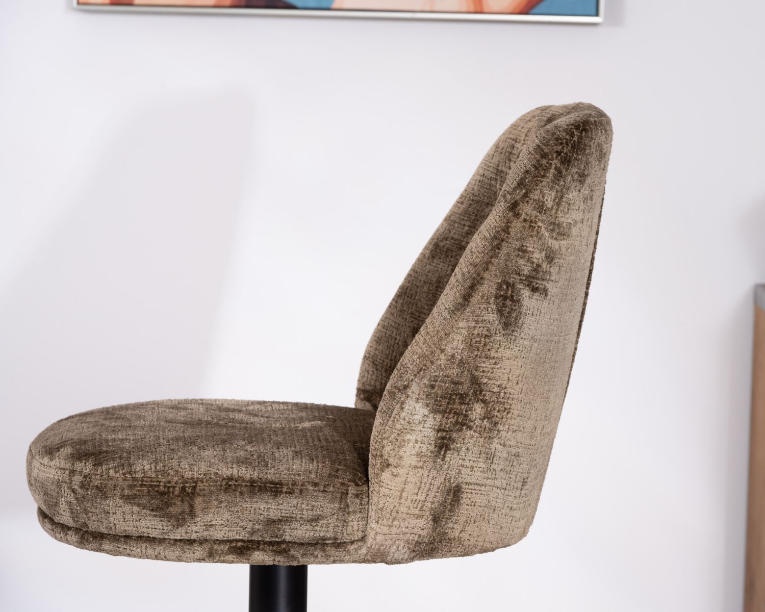 Lot de 2 chaises de bar réglables en hauteur "Zoung" en velours moka