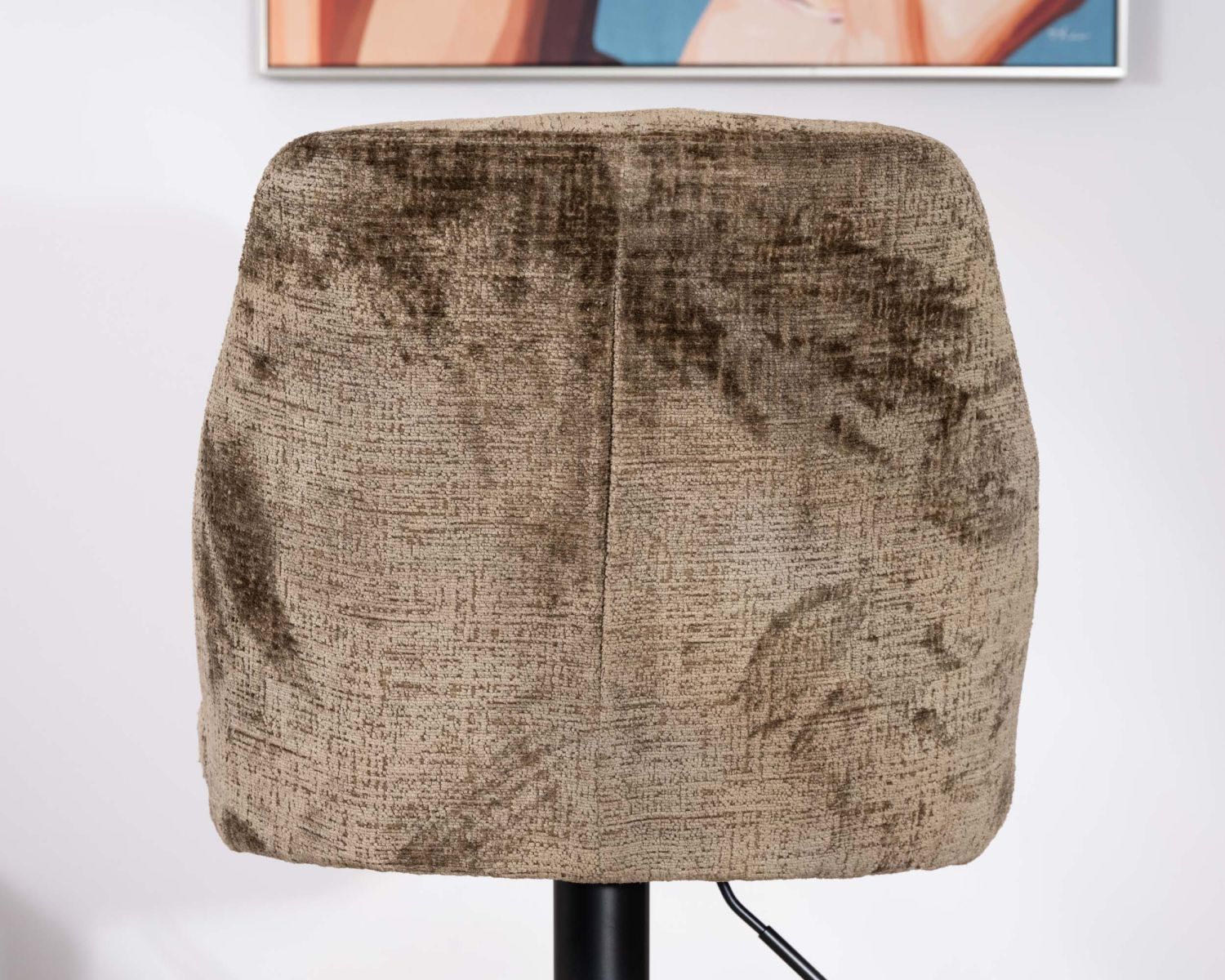 Lot de 2 chaises de bar réglables en hauteur "Zoung" en velours moka