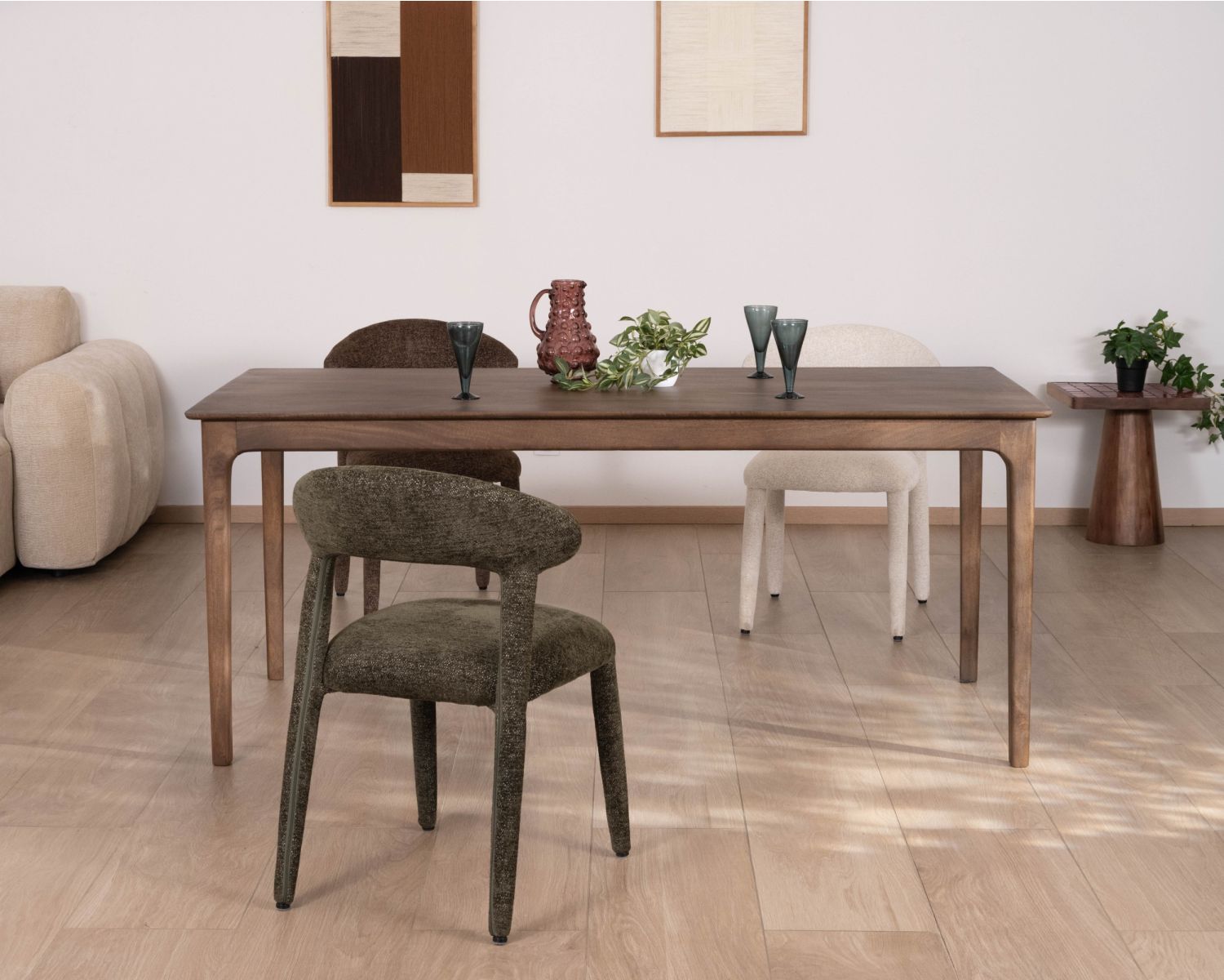 Table de repas 180 cm en manguier design épuré "Amok"