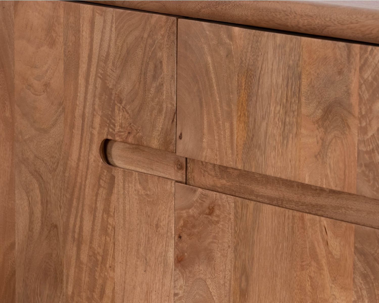 Buffet néo-vintage en manguier massif 170 cm "Spelano" 4 portes et 2 tiroirs