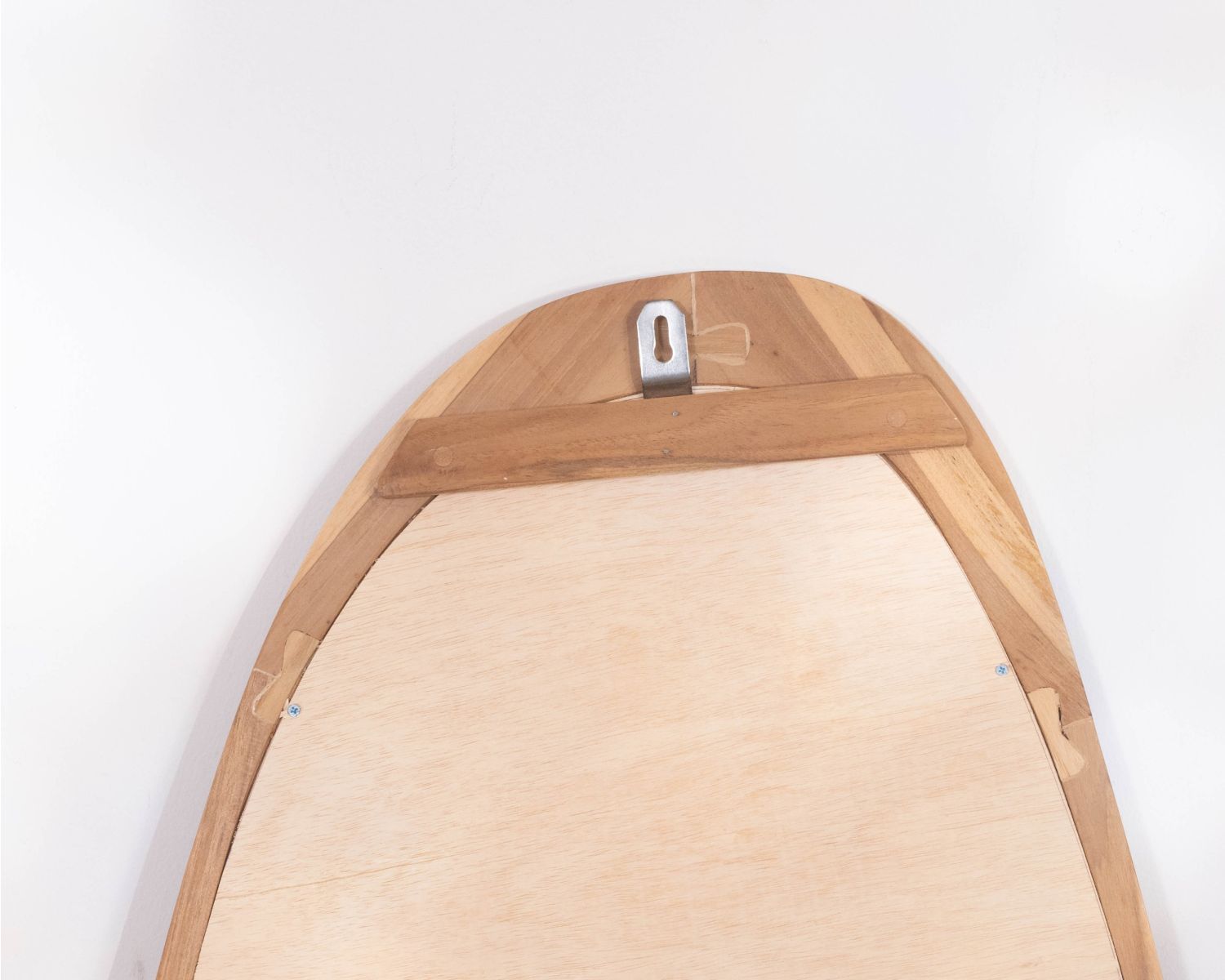 Miroir forme organique avec cadre en bois "Solira" 130 cm de haut