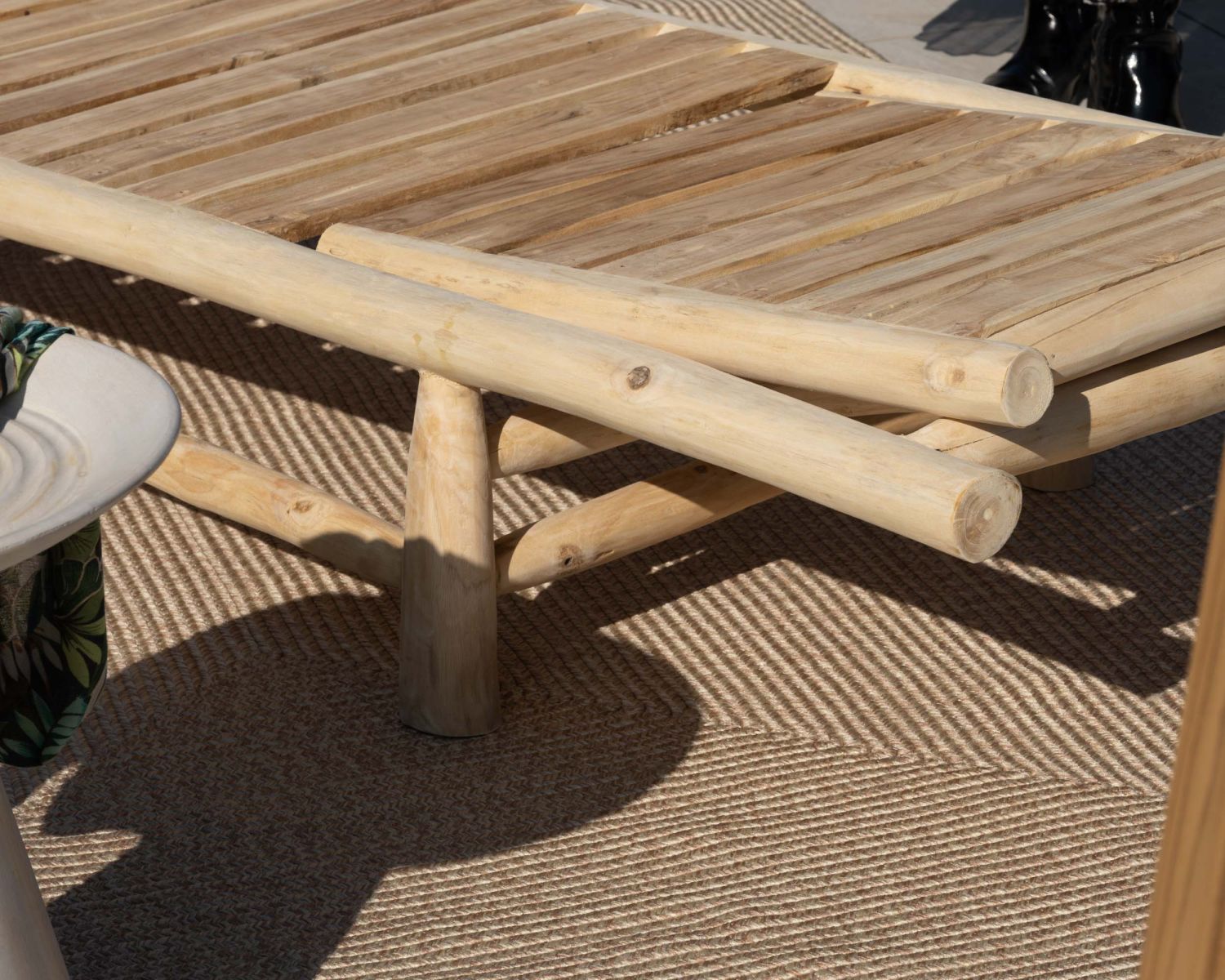 Bain de soleil 1 place design exotique "Sumatra" structure branches