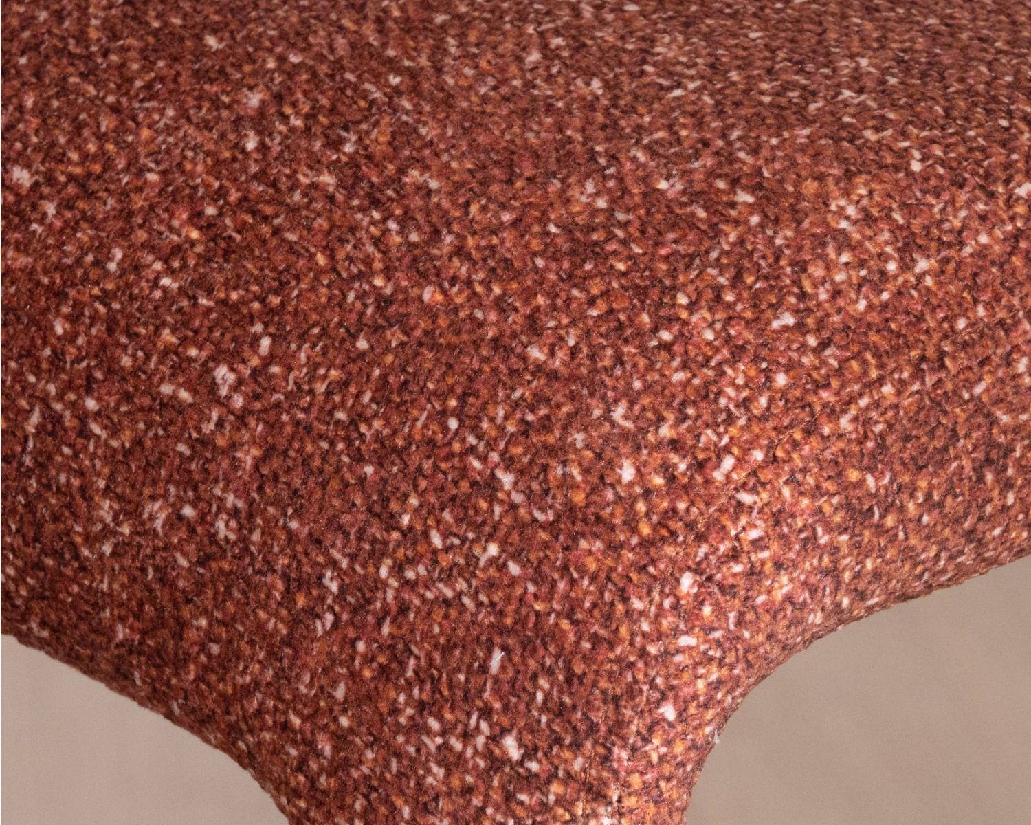 Lot de 2 chaises mi-hauteur en tissu chiné terracotta "Milano" revêtement intégral
