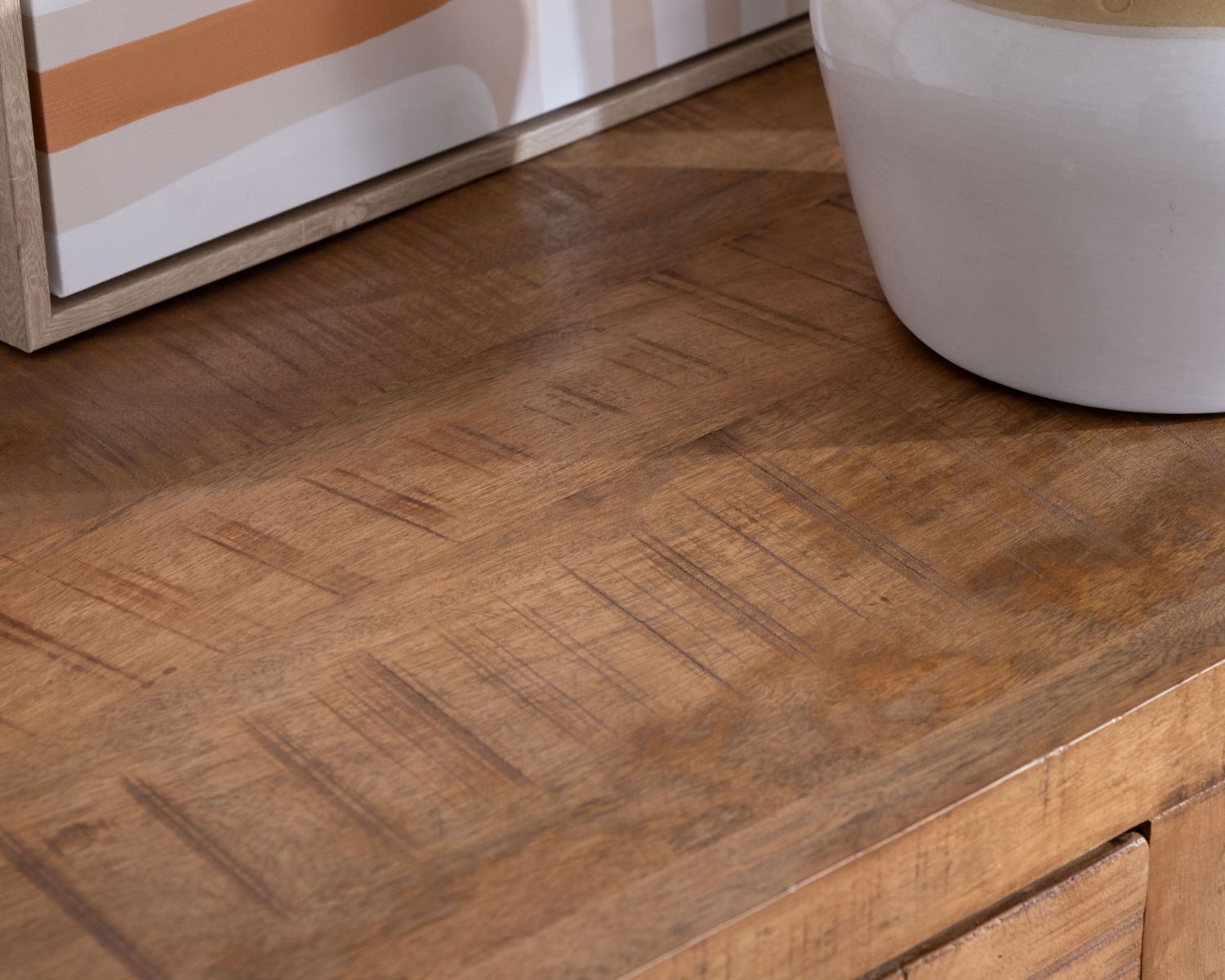 Meuble TV en manguier massif style ethnique chic "Aruna" 