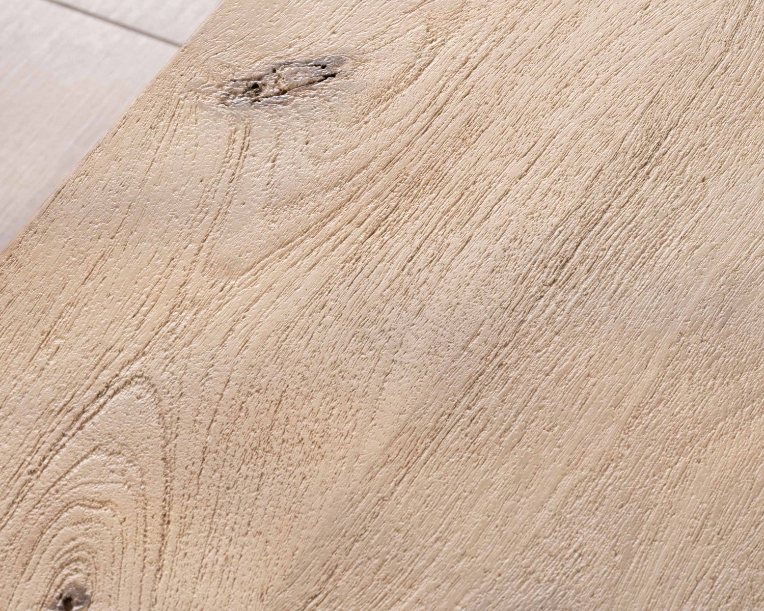 Duo de tables basses en manguier naturel et marron finition sablée "Pise"