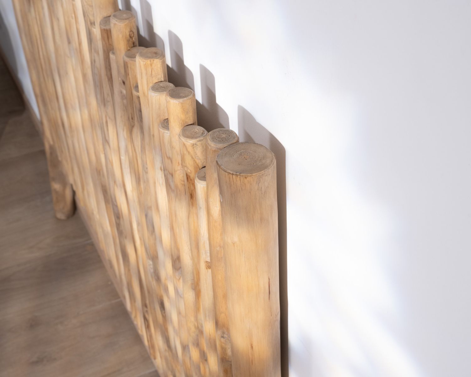 Originale tête de lit 180 cm en branches de teck naturelles "Sumatra"