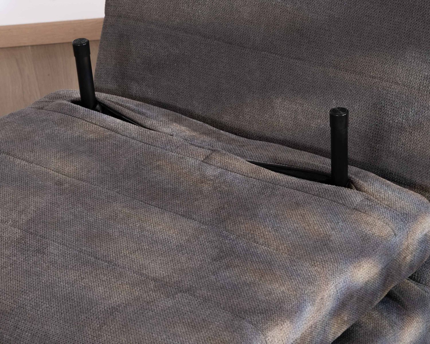 Fauteuil modulable en couchage d'appoint "Folda" en tissu gris