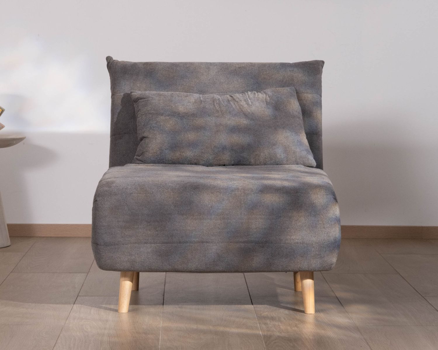 Fauteuil modulable en couchage d'appoint "Folda" en tissu gris