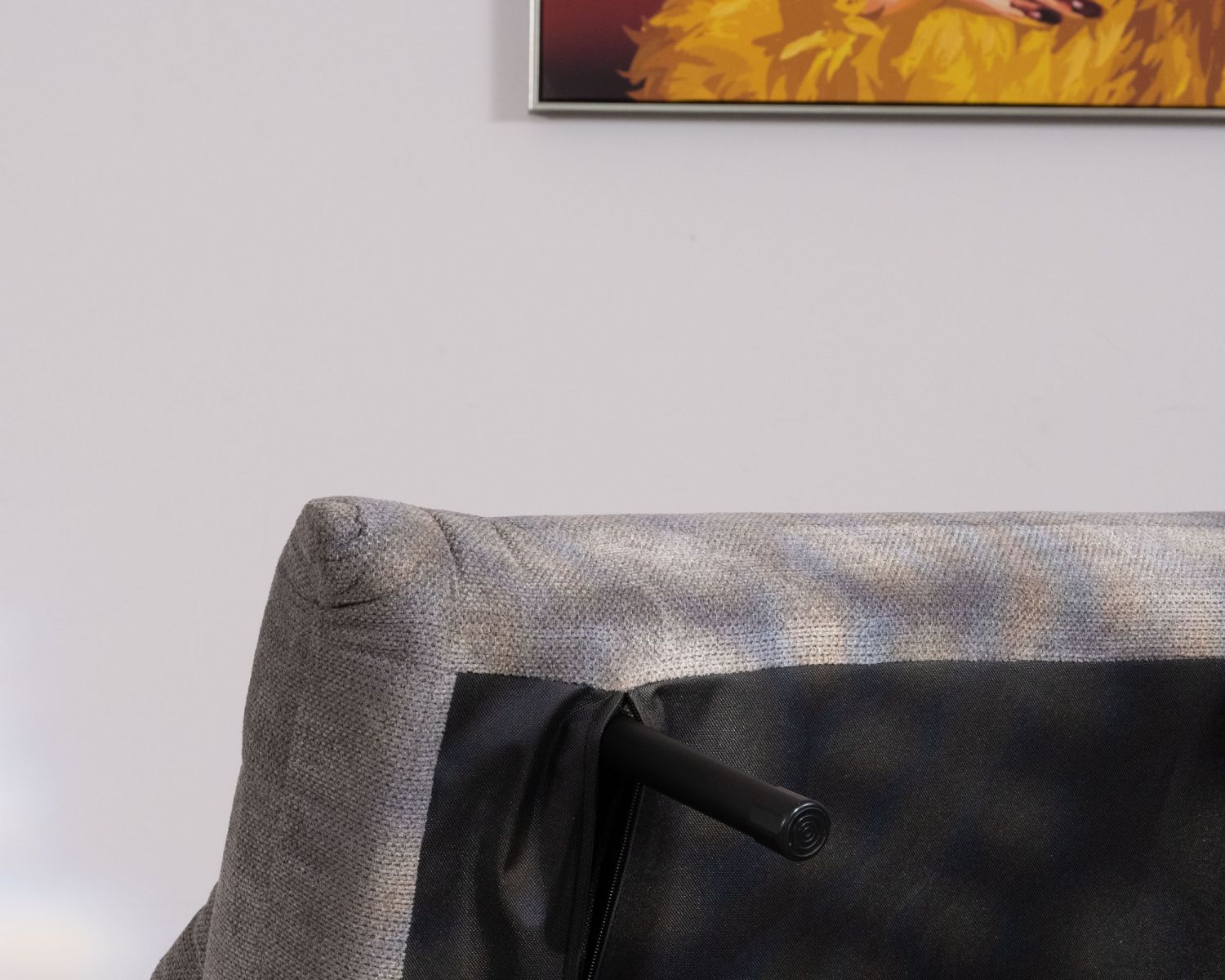 Fauteuil modulable en couchage d'appoint "Folda" en tissu gris