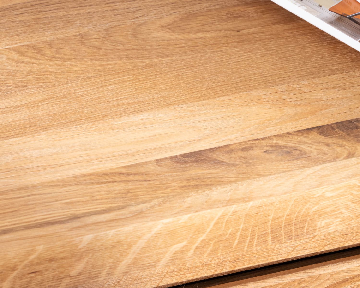 Table basse esprit contemporain zen en chêne huilé 120 cm "Wave"