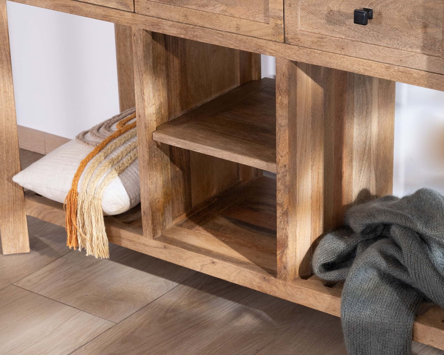 Meuble avec vasque simple à poser 120 cm "Maestro" en manguier