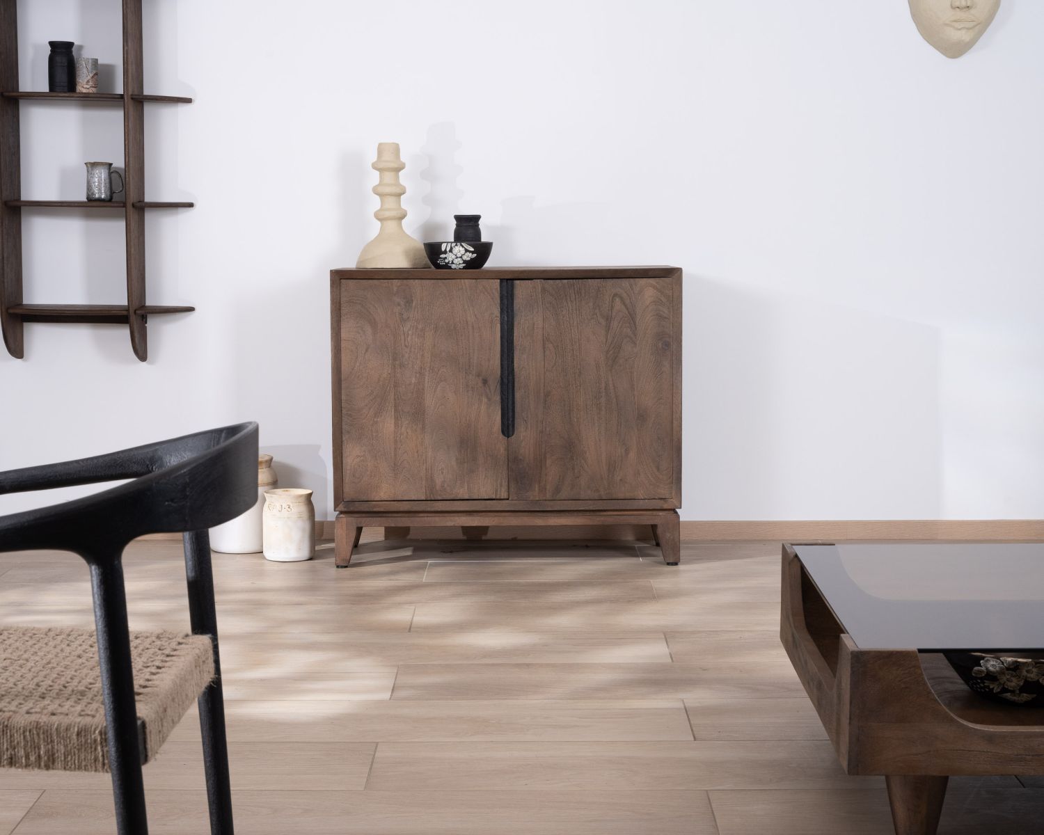 Meuble de rangement 2 portes en manguier "Slody"