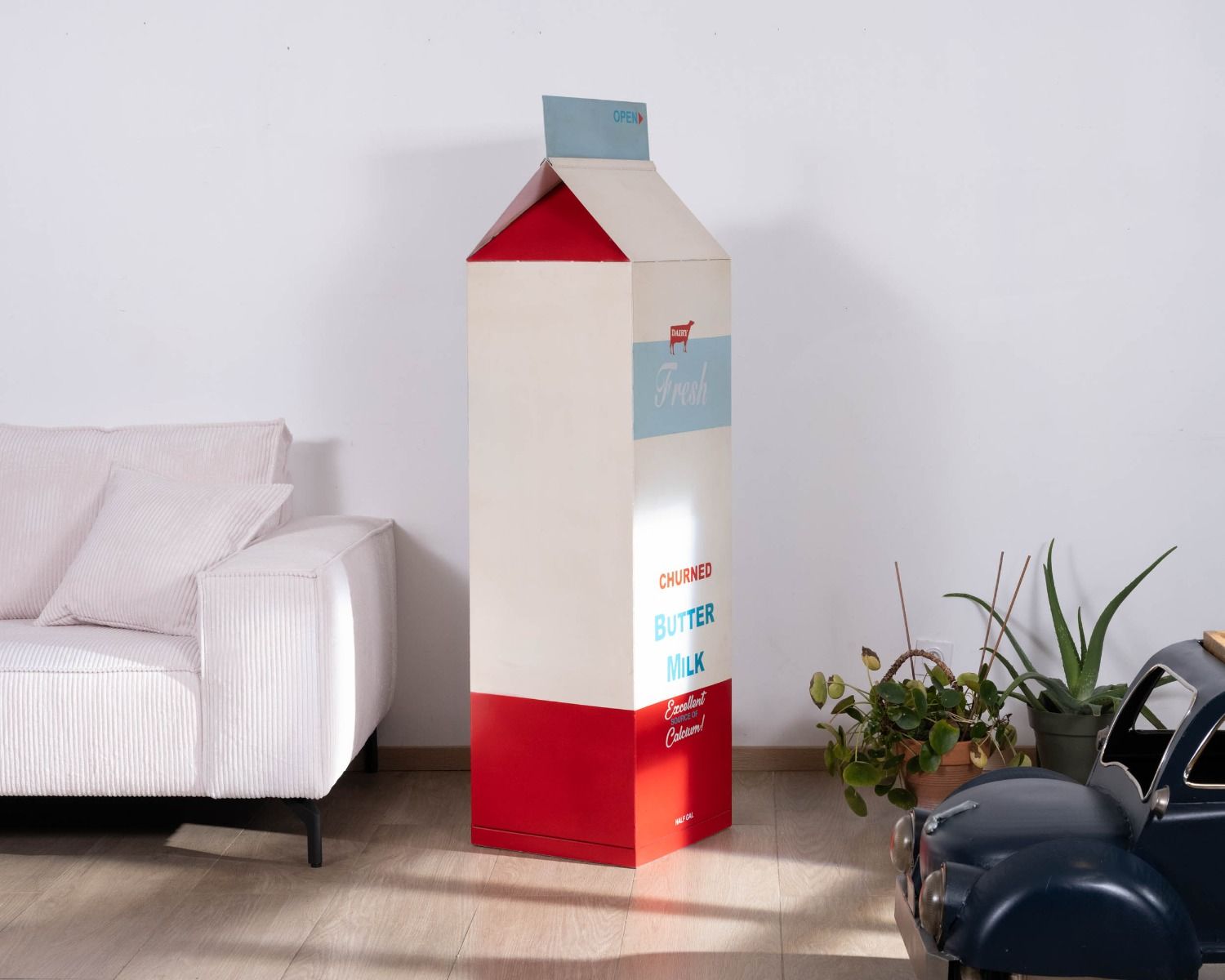 Meuble de rangement original brique de lait Tetra Pack "Crazy"