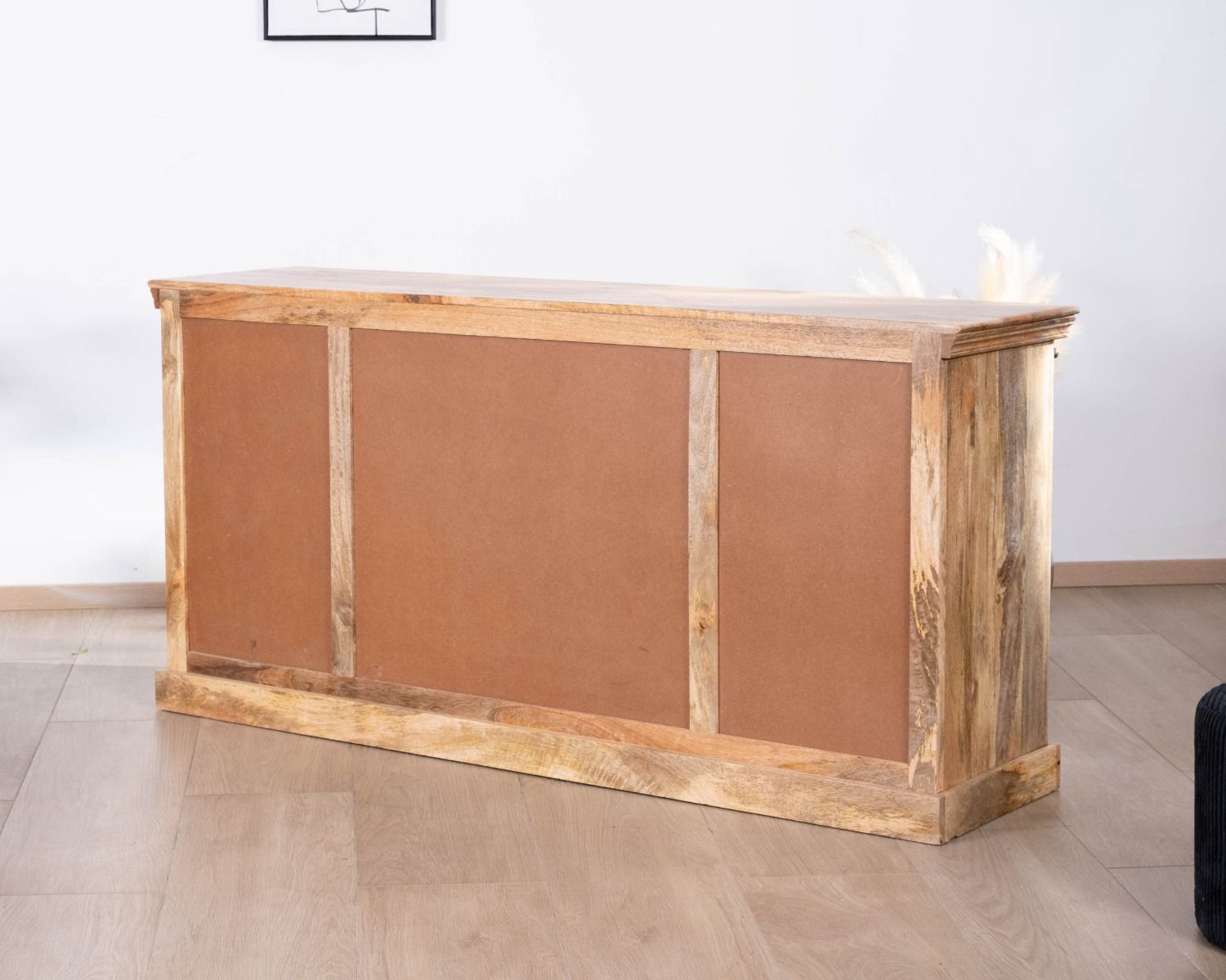 Enfilade style factory en bois massif et métal "Haden"