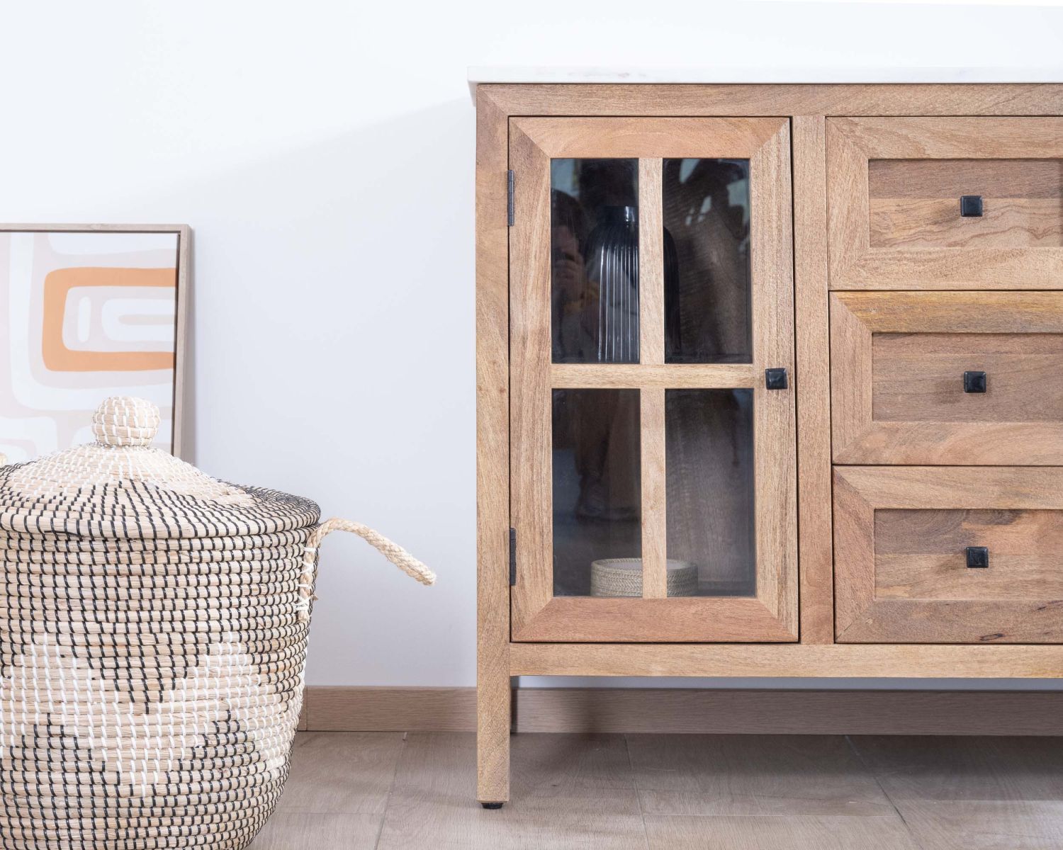 Meuble de salle de bain simple vasque 120 cm "Maestro" en manguier