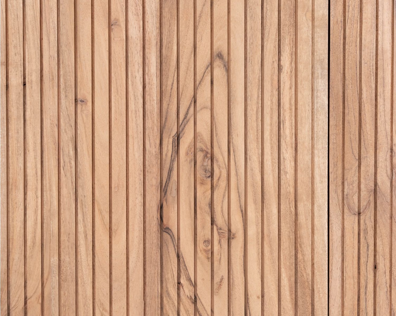 Meuble haut multi-rangement design rétro "Bopee" acacia avec éclairage LED