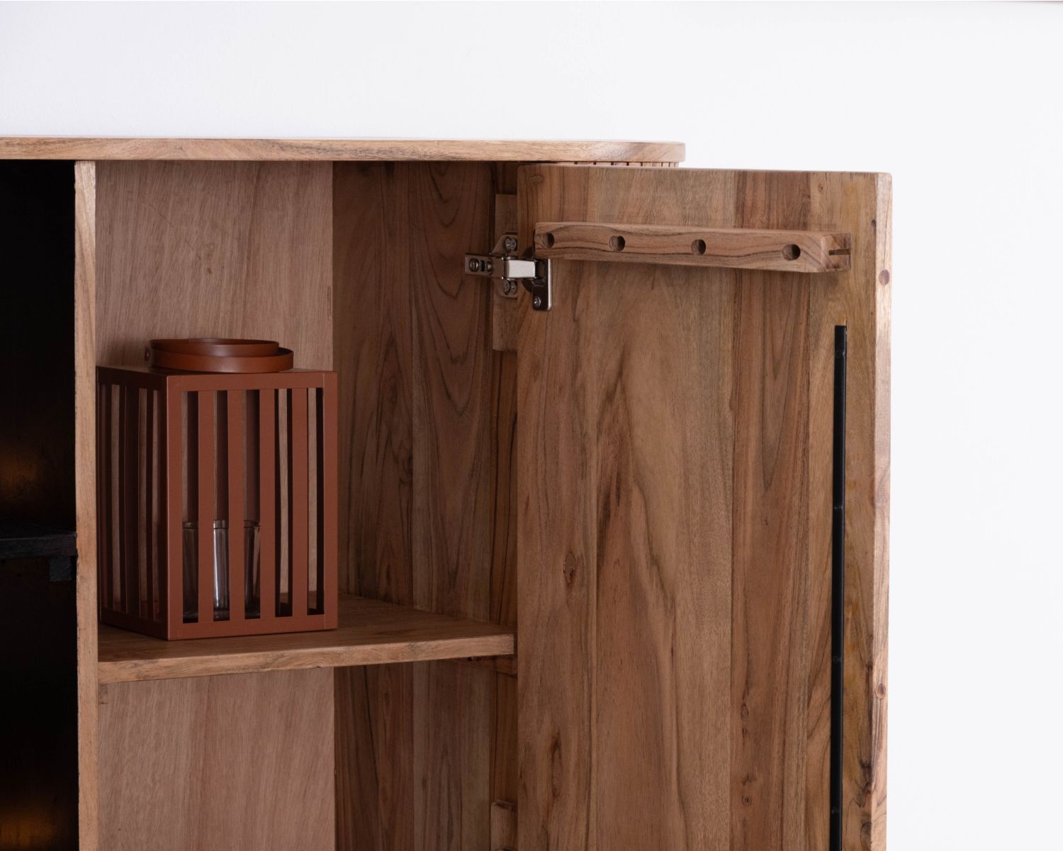 Meuble de rangement design rétro "Bopee" étagères avec éclairage LED