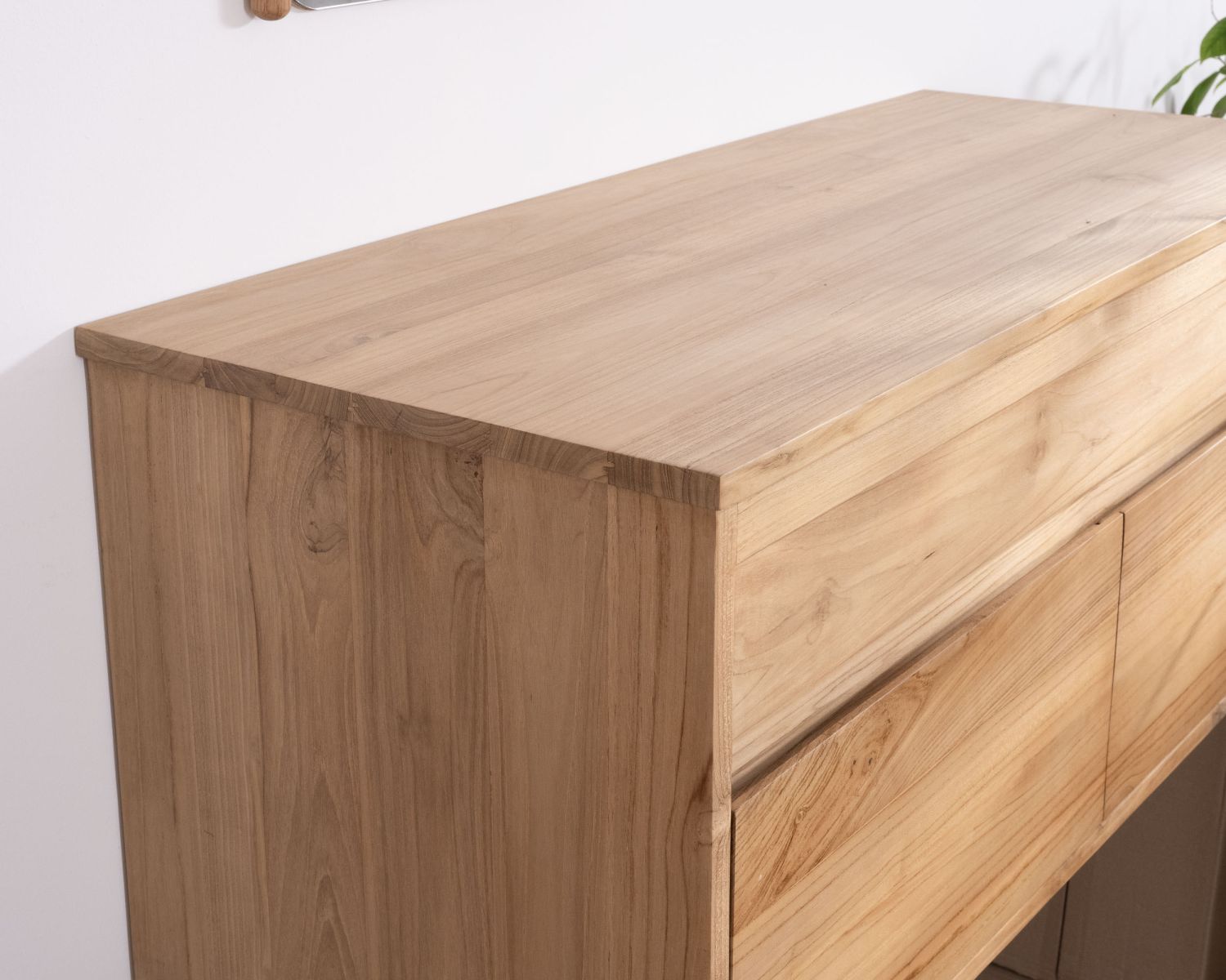 Meuble sous vasque suspendu pour double vasque "Bowdy" 120 cm en teck massif