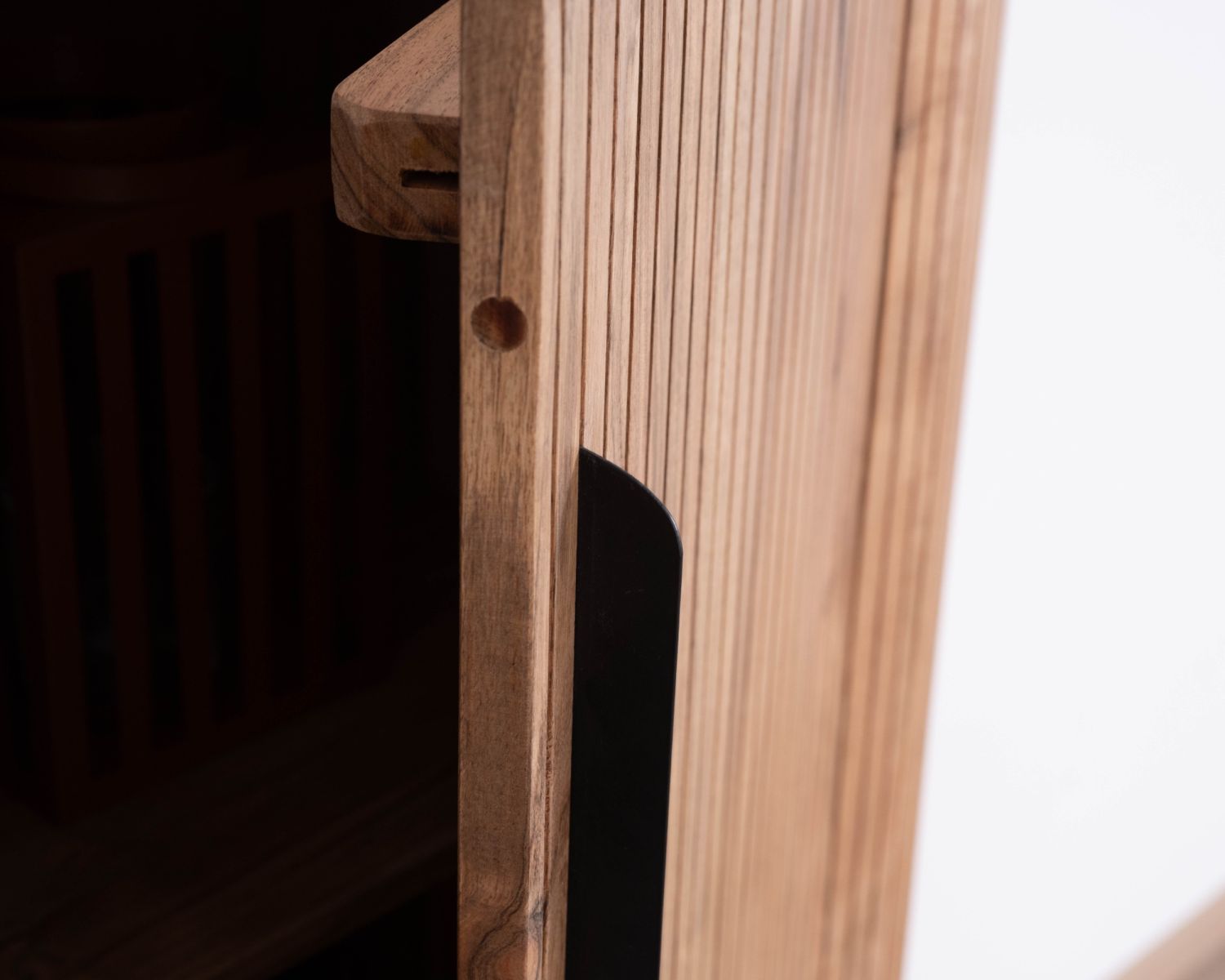 Meuble de rangement design rétro "Bopee" étagères avec éclairage LED