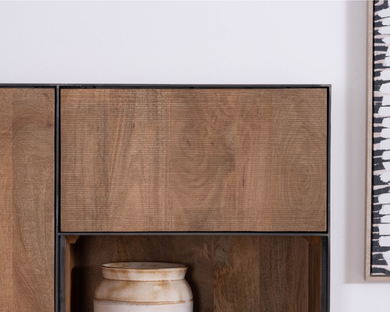 Argentier en manguier massif 2 portes "Santo" style épuré