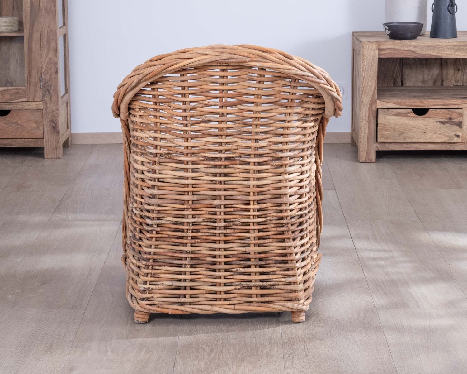 Fauteuil extérieur en rotin tressé avec coussin d'assise "Taipa Beach"