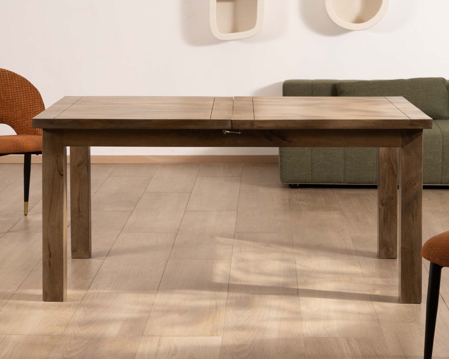 Table de repas rectangulaire extensible en manguier 160-200cm "Baz"