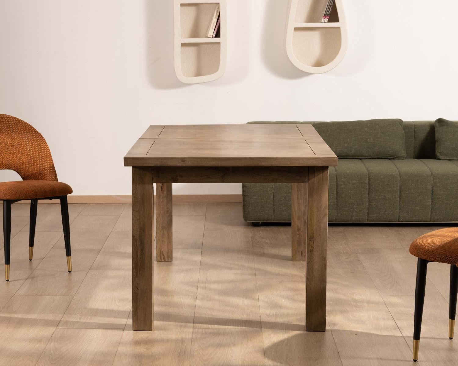 Table de repas rectangulaire extensible en manguier 160-200cm "Baz"