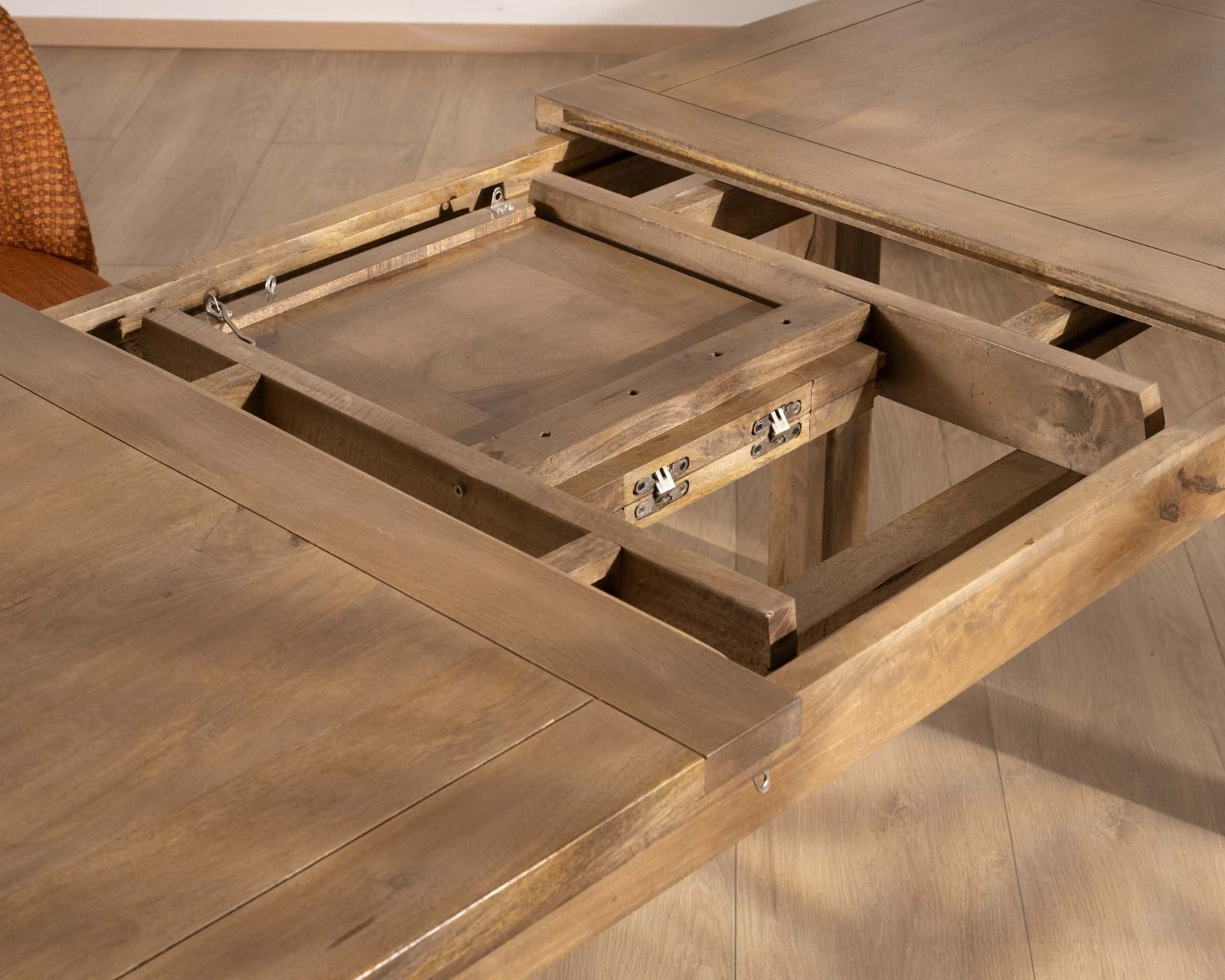Table de repas rectangulaire extensible en manguier 160-200cm "Baz"