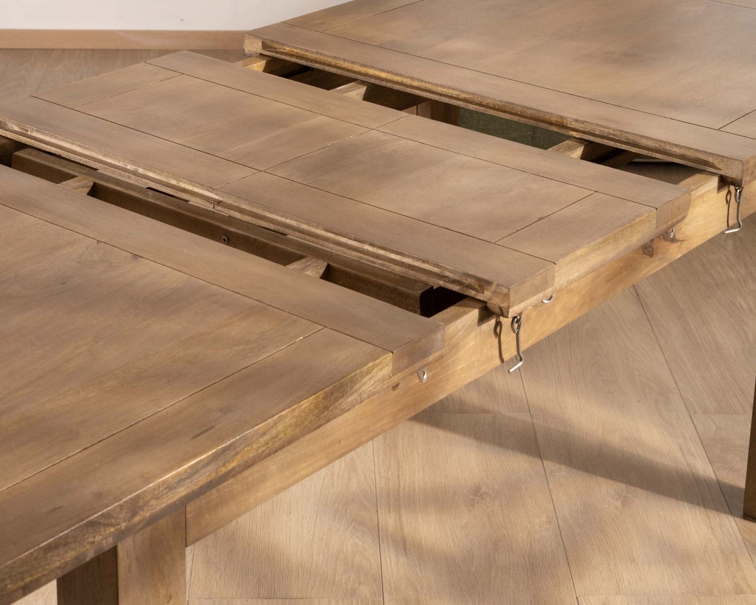 Table de repas rectangulaire extensible en manguier 160-200cm "Baz"